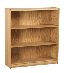 Woodcrest Bookcase w\/1 Fixed Shelf & 2 Adjustable Shelves, 44"H